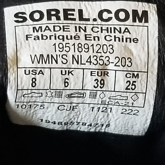 NWOT Sorel Brex Heel Lace Up Waterproof Rain Chunky Boot in New Cinder Sz. 8 - Picture 13 of 13